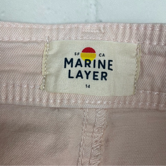 MARINE LAYER Pink Denim Wide Leg Pants size 14 - Picture 4 of 7